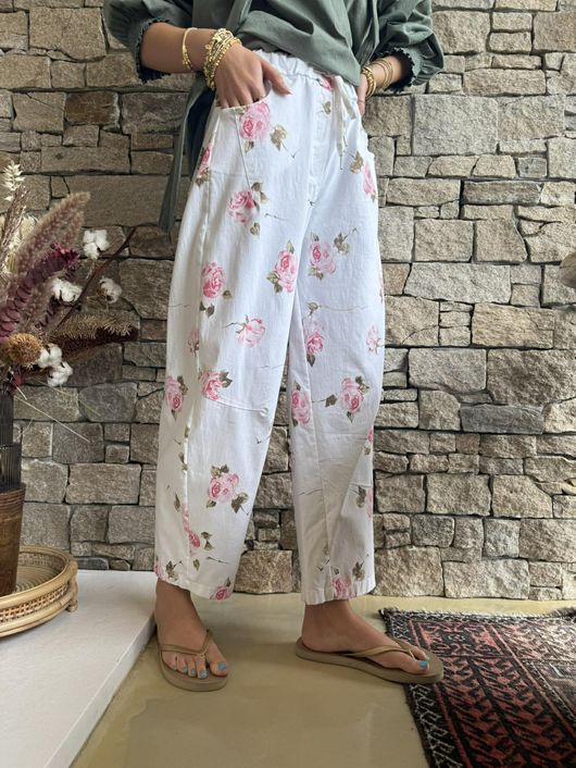 Garden Party Magic Barrel Pant White